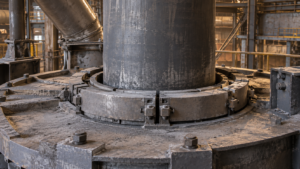 Electrode seal arrangement on a sealed submerged arc furnace, where the mechanical seal bears against the electrode casing as it passes through the furnace cover.