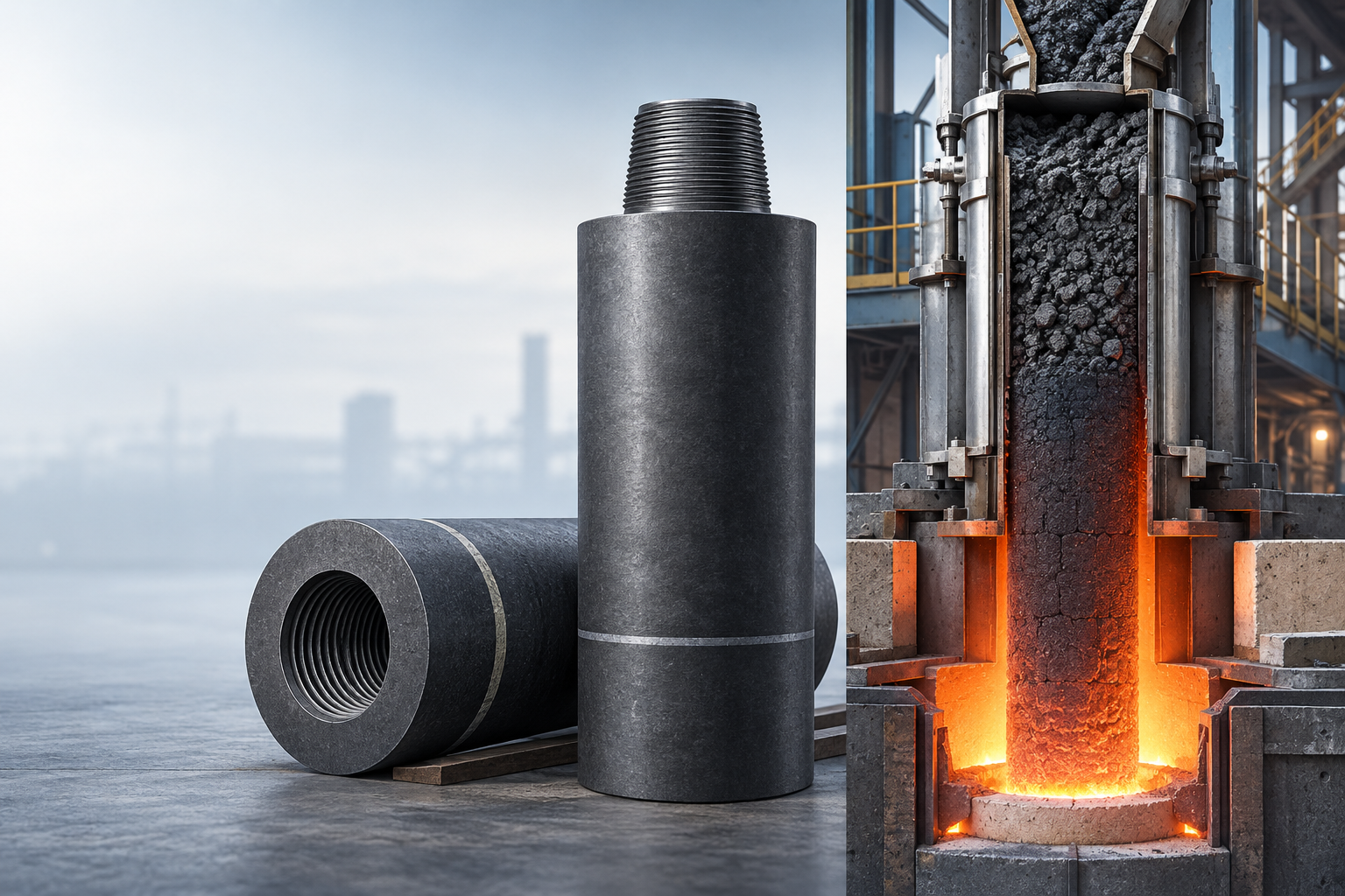 Graphite and self-baking electrode system comparison