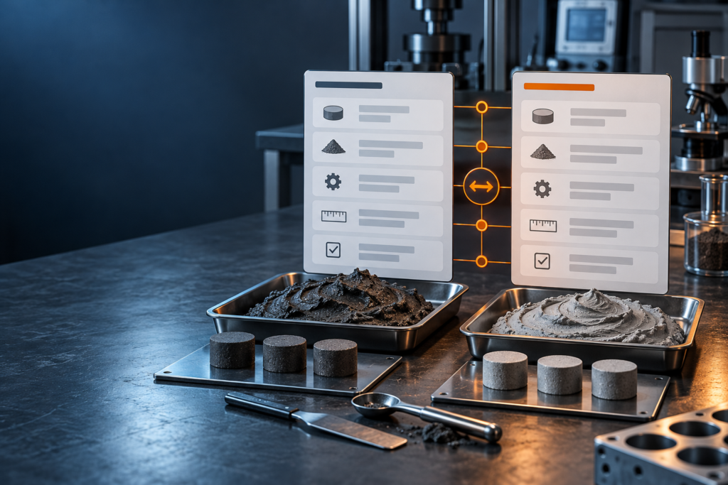 Electrode paste test-report comparability review