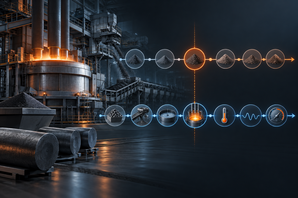 Electrode paste batch-change material and furnace effect analysis